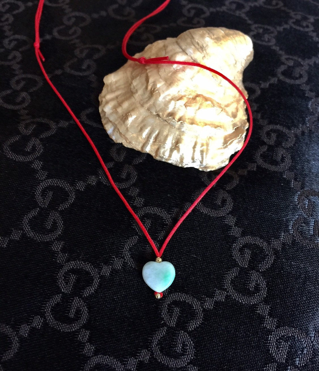 Jade necklace sales red string