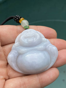 Copy of Copy of Certified Grade A Jadeite Pendant, Large Jadeite Laughing Buddha Pendant, Jadeite Buddha Necklace Lavender Jadeite Buddha, Lucky Jade Buddha