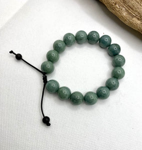 Custom Order 12mm Burmese Jade Bead Bracelet