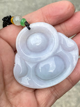 Load image into Gallery viewer, Copy of Certified Grade A Jadeite Pendant, Large Jadeite Laughing Buddha Pendant, Jadeite Buddha Necklace Lavender Jadeite Buddha, Lucky Jade Buddha