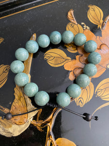 Custom Order 12mm Burmese Jade Bead Bracelet