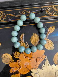 Custom Order 12mm Burmese Jade Bead Bracelet