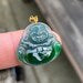 Load image into Gallery viewer, Certified Grade A Jadeite Pendant, Icy Green Jadeite, Laughing Buddha, Jadeite Pendant 18k, Lucky Jade Buddha