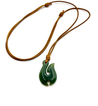 Load image into Gallery viewer, Jade Fish Hook Pendant, Natural Nephrite Jade, Jade Māori Fish Hook pendant, Jade Necklace Men, Jade for Boyfriend, Green Jade Necklace.