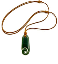 Load image into Gallery viewer, Natural Nephrite Jade, Māori Style Jade Pendant, Jade Fish Hook Pendant, Men&#39;s Jade Necklace, Green Jade Pendant, Jade for boyfriend.