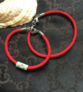 Good Luck Red Cord Bracelet, Jade Bracelet, Wish Bracelet, Protection Bracelet, Lucky Bracelet