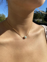 Load image into Gallery viewer, Gemstone Necklace, Genuine Natural Jadeite Jade Choker, Waterproof Necklace, Simple Dainty Necklace, Dainty Choker