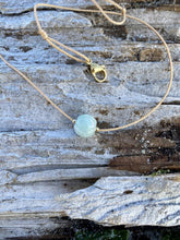 Load image into Gallery viewer, Gemstone Necklace, Genuine Natural Jadeite Jade Choker, Waterproof Necklace, Simple Dainty Necklace, Dainty Choker