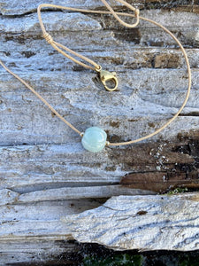 Gemstone Necklace, Genuine Natural Jadeite Jade Choker, Waterproof Necklace, Simple Dainty Necklace, Dainty Choker