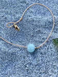 Gemstone Necklace, Genuine Natural Jadeite Jade Choker, Waterproof Necklace, Simple Dainty Necklace, Dainty Choker