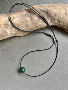 Authentic Natural Canadian Jade, Nephrite Jade Bead, Green Jade Choker Necklace