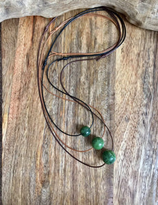 Authentic Natural Canadian Jade, Nephrite Jade Bead, Green Jade Choker Necklace