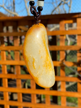 Load image into Gallery viewer, Certified Natural Hand-carved Hetian Nephrite Jade Pendant, Vintage Hetian Jade Pebble, Chinese Nephrite Jade, Jade Dragon