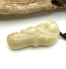 Load image into Gallery viewer, Certified Natural Hand-carved Hetian Nephrite Jade Snake, Vintage Hetian Jade Pebble, Chinese Nephrite Jade Pendant Necklace