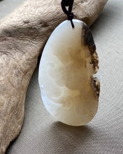 Load image into Gallery viewer, Certified Natural Hand-carved Hetian Nephrite Jade Pendant, Vintage Hetian Jade Pebble, Chinese Nephrite Jade, Lucky Beast