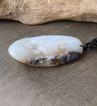 Load image into Gallery viewer, Certified Natural Hand-carved Hetian Nephrite Jade Pendant, Vintage Hetian Jade Pebble, Chinese Nephrite Jade, Lucky Beast