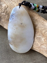 Load image into Gallery viewer, Certified Natural Hand-carved Hetian Nephrite Jade Pendant, Vintage Hetian Jade Pebble, Chinese Nephrite Jade, Lucky Beast