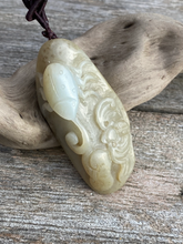 Load image into Gallery viewer, Certified Natural Hand-carved Hetian Nephrite Jade Pendant, Vintage Hetian Jade Pebble, Chinese Nephrite Jade, Hotan Jade