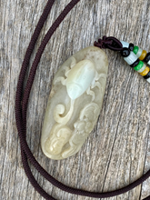 Load image into Gallery viewer, Certified Natural Hand-carved Hetian Nephrite Jade Pendant, Vintage Hetian Jade Pebble, Chinese Nephrite Jade, Hotan Jade