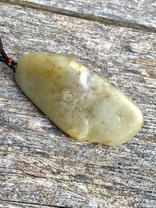 Certified Natural Hand-carved Hetian Nephrite Jade Pendant, Vintage Hetian Jade Pebble, Chinese Nephrite Jade, Hotan Jade