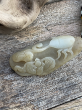 Load image into Gallery viewer, Certified Natural Hand-carved Hetian Nephrite Jade Pendant, Vintage Hetian Jade Pebble, Chinese Nephrite Jade, Hotan Jade