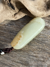 Load image into Gallery viewer, Certified Natural Hand-Carved Hetian Nephrite Jade Pendant, Vintage Hetian Jade Pebble, Chinese Nephrite Jade, Lucky Bat