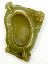 Load image into Gallery viewer, Certified Natural Hand-carved Vintage Hetian Jade Brush Washer, Antique Hetian Jade, Chinese Nephrite Jade Statue, Jewelry holder for rings