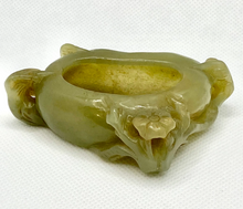 Load image into Gallery viewer, Certified Natural Hand-carved Vintage Hetian Jade Brush Washer, Antique Hetian Jade, Chinese Nephrite Jade Statue, Jewelry holder for rings