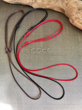 Load image into Gallery viewer, Waterproof Necklace, Black Cord Necklace, Brown Cord, Red Choker, Adjustable Necklace, cord necklace for pendant, necklace for pendant men