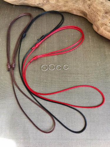 Waterproof Necklace, Black Cord Necklace, Brown Cord, Red Choker, Adjustable Necklace, cord necklace for pendant, necklace for pendant men