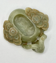 Load image into Gallery viewer, Certified Natural Hand-carved Vintage Hetian Jade Brush Washer, Antique Hetian Jade, Chinese Nephrite Jade Statue, Jewelry holder for rings