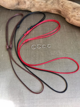 Load image into Gallery viewer, Waterproof Necklace, Black Cord Necklace, Brown Cord, Red Choker, Adjustable Necklace, cord necklace for pendant, necklace for pendant men