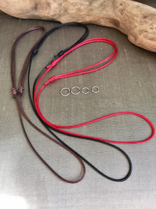 Waterproof Necklace, Black Cord Necklace, Brown Cord, Red Choker, Adjustable Necklace, cord necklace for pendant, necklace for pendant men