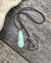 Load image into Gallery viewer, Certified Grade A Jadeite Pendant, Gourd Jadeite Pendant, Jadeite Gourd Pendant Necklace, Good Fortune Wealth Gourd, Lucky Gourd Pendant.