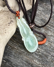 Load image into Gallery viewer, Certified Grade A Jadeite Pendant, Gourd Jadeite Pendant, Jadeite Gourd Pendant Necklace, Good Fortune Wealth Gourd, Lucky Gourd Pendant.