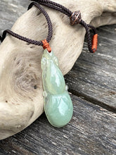 Load image into Gallery viewer, Certified Grade A Jadeite Pendant, Gourd Jadeite Pendant, Jadeite Gourd Pendant Necklace, Good Fortune Wealth Gourd, Lucky Gourd Pendant.