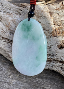 Certified Grade A Jadeite Pendant, Burmese Jadeite Pendant Necklace, Exquisite Hand Carved Landscape Scenery Jadeite