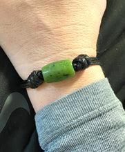 Load image into Gallery viewer, Authentic Natural Canadian Nephrite Jade Bracelet, Green Jade Bracelet, Men Surfer Bracelet Jade Choker Necklace