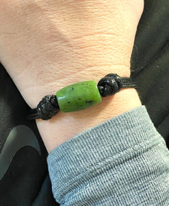 Authentic Natural Canadian Nephrite Jade Bracelet, Green Jade Bracelet, Men Surfer Bracelet Jade Choker Necklace