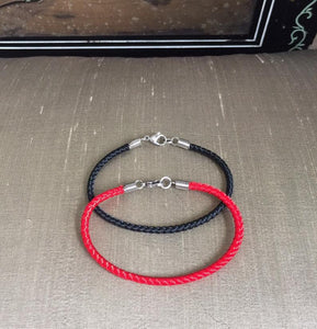 Lucky Red Cord Bracelet, Black Cord Bracelet, Energy Bracelet, Protection Bracelet, Family Bracelet