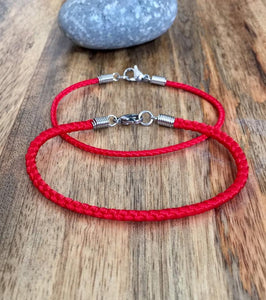 Lucky Red Cord Bracelet, Black Cord Bracelet, Energy Bracelet, Protection Bracelet, Family Bracelet