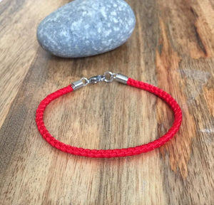 Lucky Red Cord Bracelet, Black Cord Bracelet, Energy Bracelet, Protection Bracelet, Family Bracelet