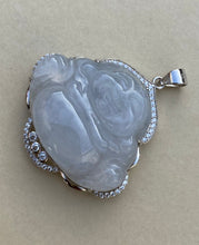 Load image into Gallery viewer, Certified Grade A Jadeite Pendant, Jadeite Jade Pendant Necklace, Good Luck Laughing Buddha, Jadeite Buddha Pendant, Amulet, gift for mom.