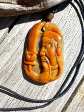 Load image into Gallery viewer, Genuine Natural Untreated Red Jadeite, Certified A-Grade Jadeite Guan Yu Pendant, Hand carved Jadeite Guan Gong Pendant Necklace. Amulet.