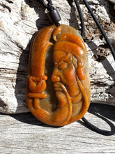 Load image into Gallery viewer, Genuine Natural Untreated Red Jadeite, Certified A-Grade Jadeite Guan Yu Pendant, Hand carved Jadeite Guan Gong Pendant Necklace. Amulet.