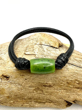 Load image into Gallery viewer, Authentic Natural Canadian Nephrite Jade Bracelet, Green Jade Bracelet, Men Surfer Bracelet Jade Choker Necklace