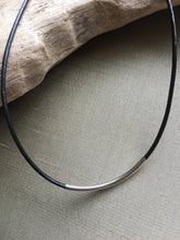 Load image into Gallery viewer, Tube Choker Necklace, Black Leather Cord Necklace,  Simple Necklace, Choker Necklace.