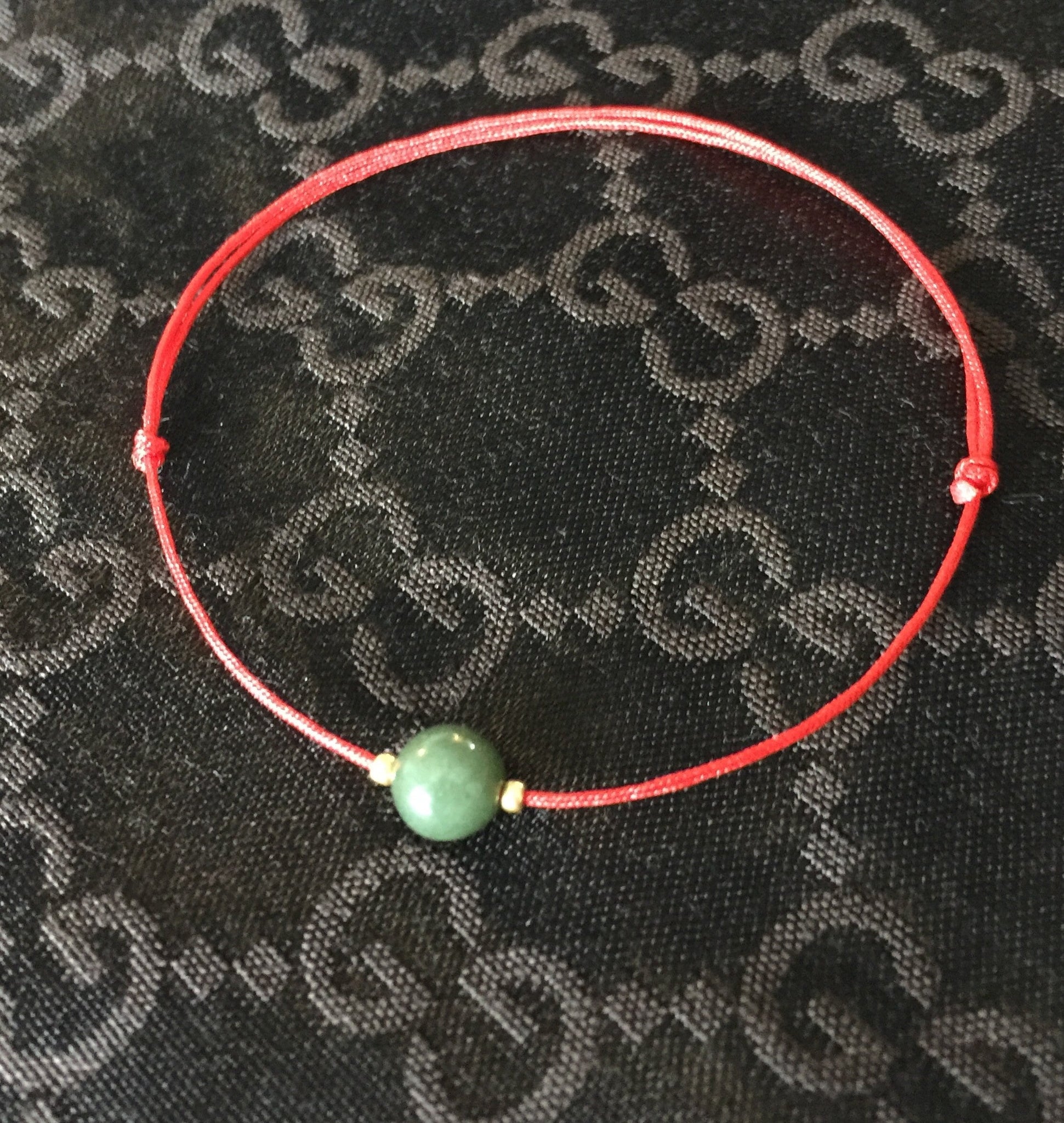 Red String of Fate Bracelet, Jadeite Bead Bracelet, Lucky Red Cord Bra –  Jennifer Jade Shop
