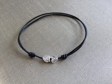 Load image into Gallery viewer, Leather Cord Bracelet, Hearts Bracelet, Mother &amp; Daughter Bracelet, Hearts Bracelet, Couples Bracelet, Love Bracelet, Friends bracelet