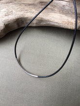 Load image into Gallery viewer, Tube Choker Necklace, Black Leather Cord Necklace,  Simple Necklace, Choker Necklace.